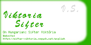 viktoria sifter business card
